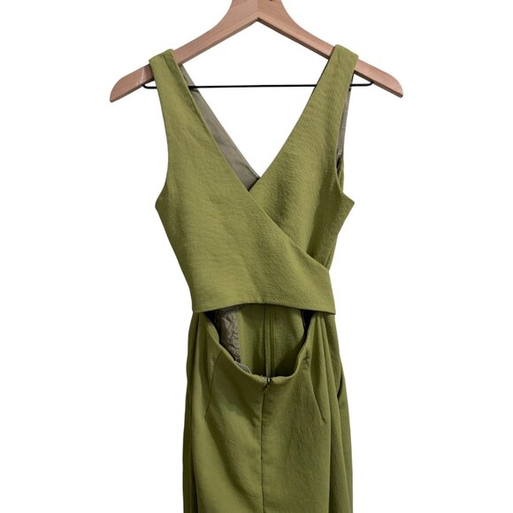 Aritzia Wilfred Ecoulement Jumpsuit Sleeveless Open Back Waist Tie Green size 4 - Picture 5 of 9